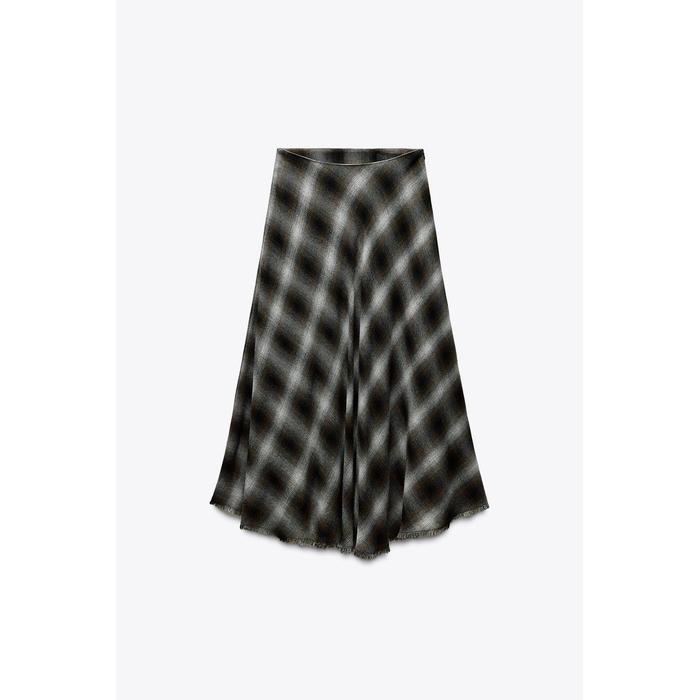 ЮБКА МИДИ В КЛЕТКУ ИЗ КОЛЛЕКЦИИ ZW COLLECTION