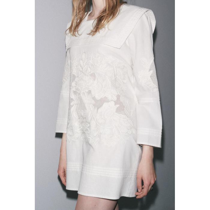 КОРОТКОЕ ПЛАТЬЕ С ВЫШИВКОЙ ИЗ КОЛЛЕКЦИИ ZW COLLECTION