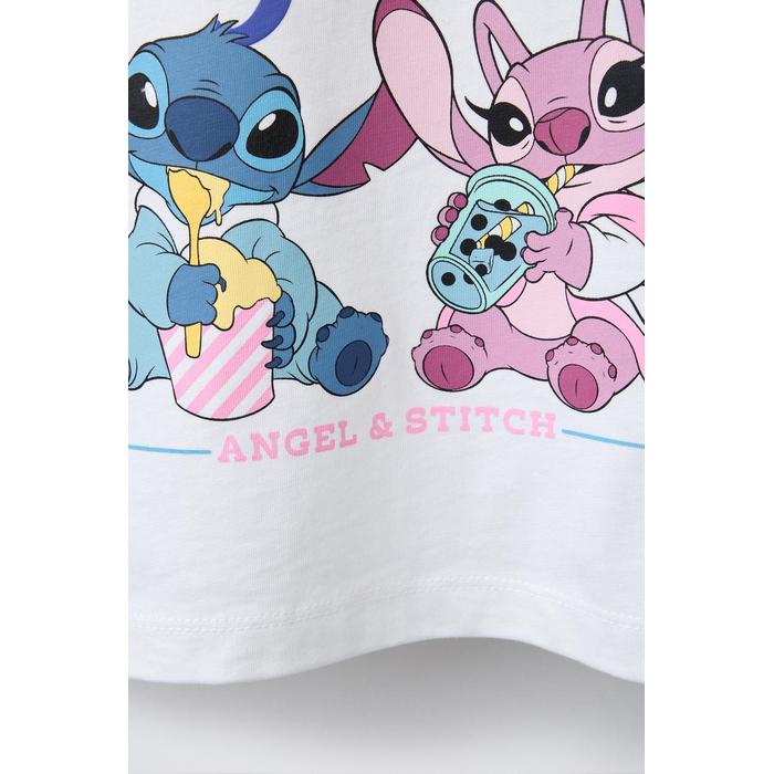 DISNEY ФУТБОЛКА С ПРИНТОМ STITCH &amp; ANGEL ©