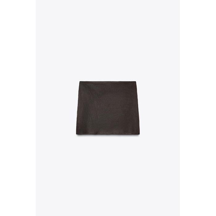 КОРОТКАЯ ЮБКА ИЗ 100% ЛЬНА КОЛЛЕКЦИИ ZW COLLECTION