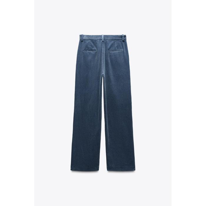 ВЕЛЬВЕТОВЫЕ БРЮКИ ПРЯМОГО КРОЯ ИЗ КОЛЛЕКЦИИ ZW COLLECTION
