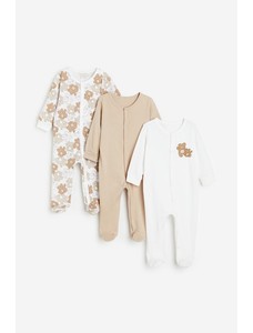 хлопчатобумажные пижамы из 3 упаковок