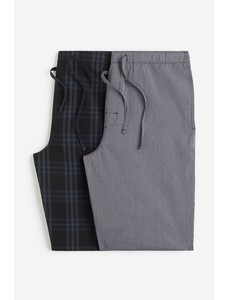 2 комплекта пижамных штанов обычного покроя