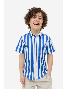 Хлопчатобумажная рубашка с короткими рукавами