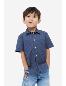 Хлопчатобумажная рубашка с короткими рукавами