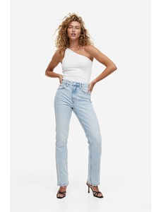 винтажные прямые высокие джинсы