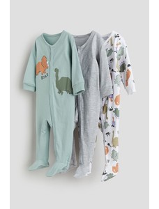 хлопчатобумажные пижамы из 3 упаковок
