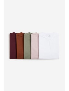 5 упаковок футболок Slim Fit