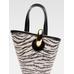 Асимметричная мини-сумка-ведро цвет: Black & white zebra