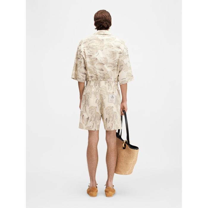 Жаккардовые шорты-бананы цвет: Jacquard banana logo ecru