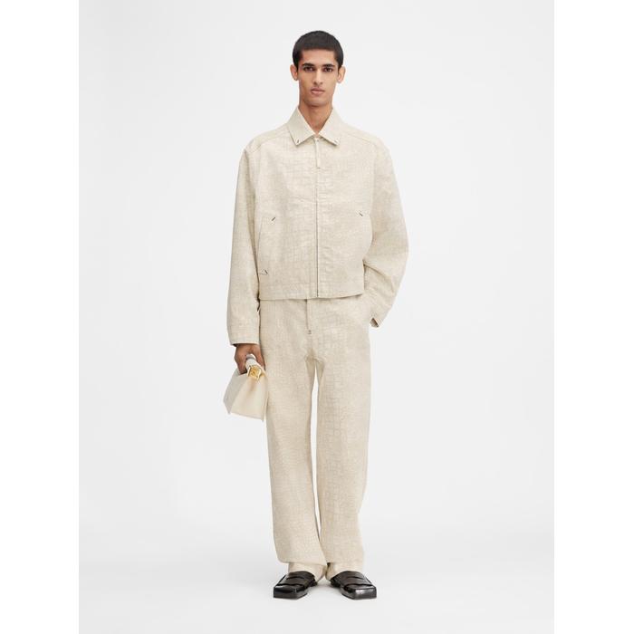 Джинсовая куртка для работы цвет: Croco beige