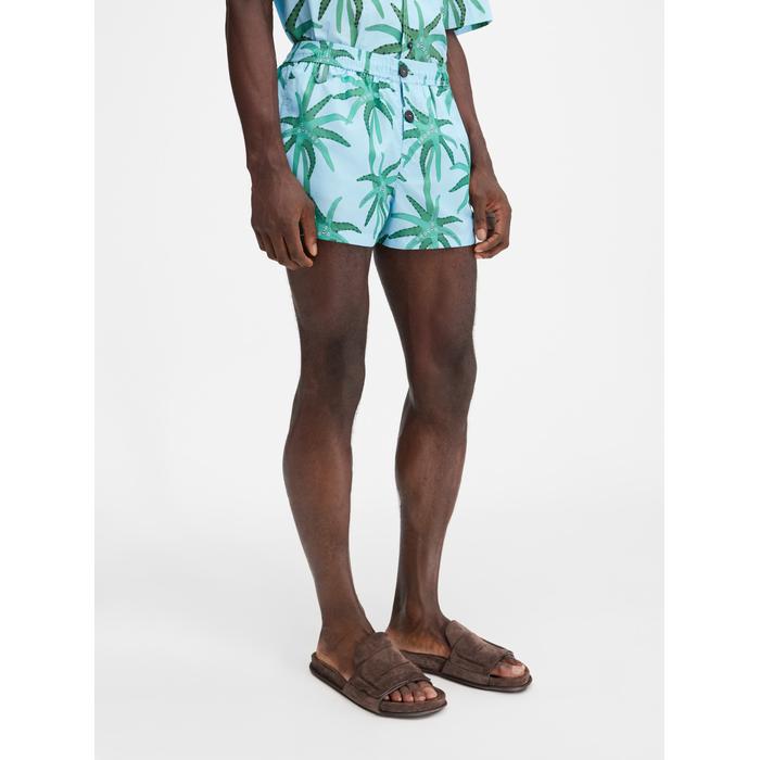 Купальник с принтом цвет: Print palmtrees star blue/green