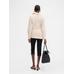 Асимметричная рубашка в полоску цвет: Jacquard business big logo stripes beige/white