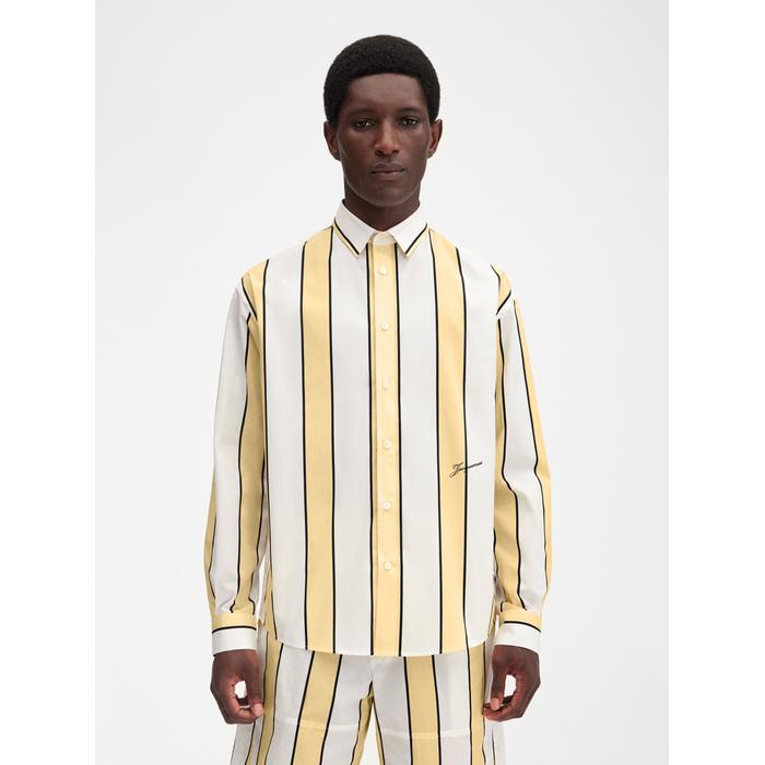 Рубашка в полоску цвет: Print stripes white/yellow/black