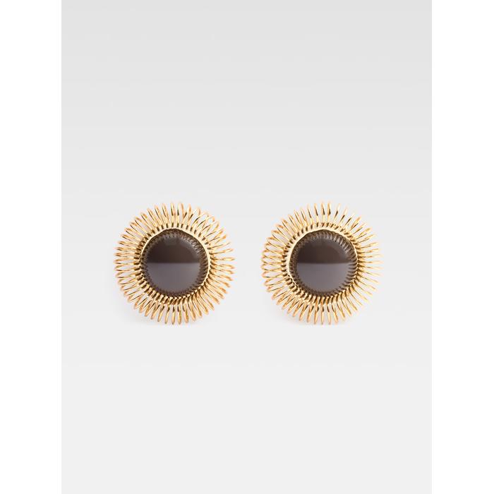 Серьги с подсолнухами цвет: Gold / brown