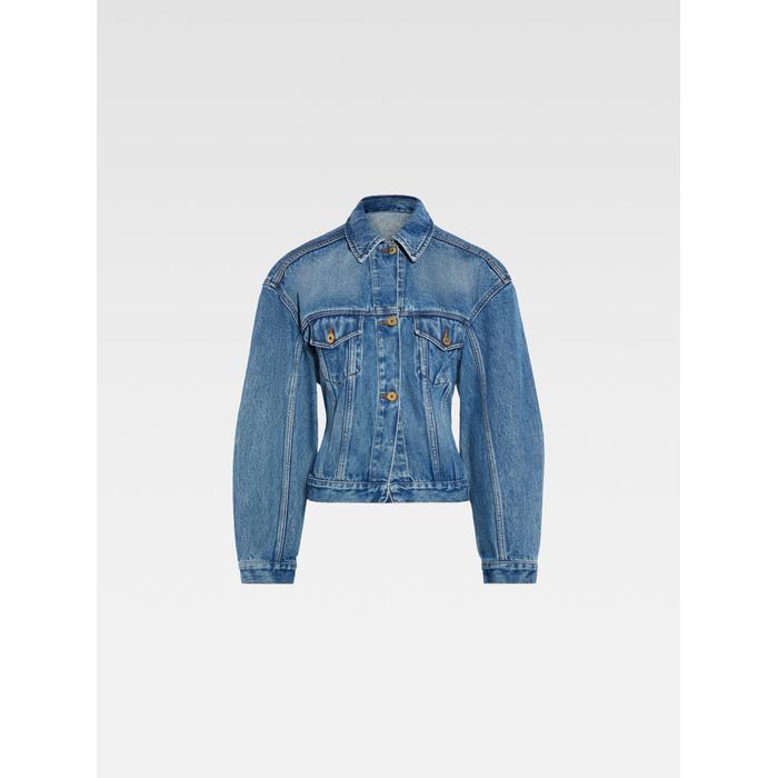 Изогнутая джинсовая куртка цвет: Blue/tabac
