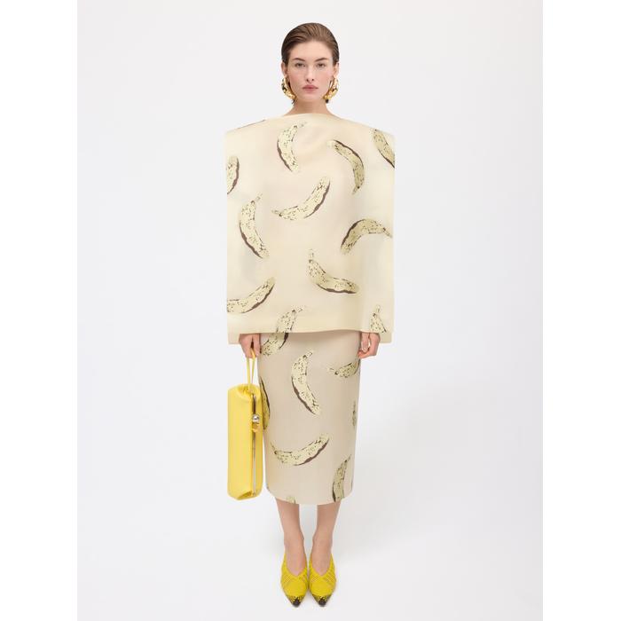 Banana print pencil skirt цвет: Jacquard bananes yellow