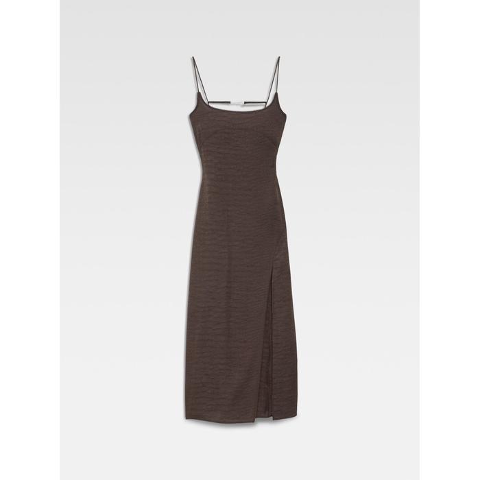 Очаровательное платье с логотипом цвет: Croco brown
