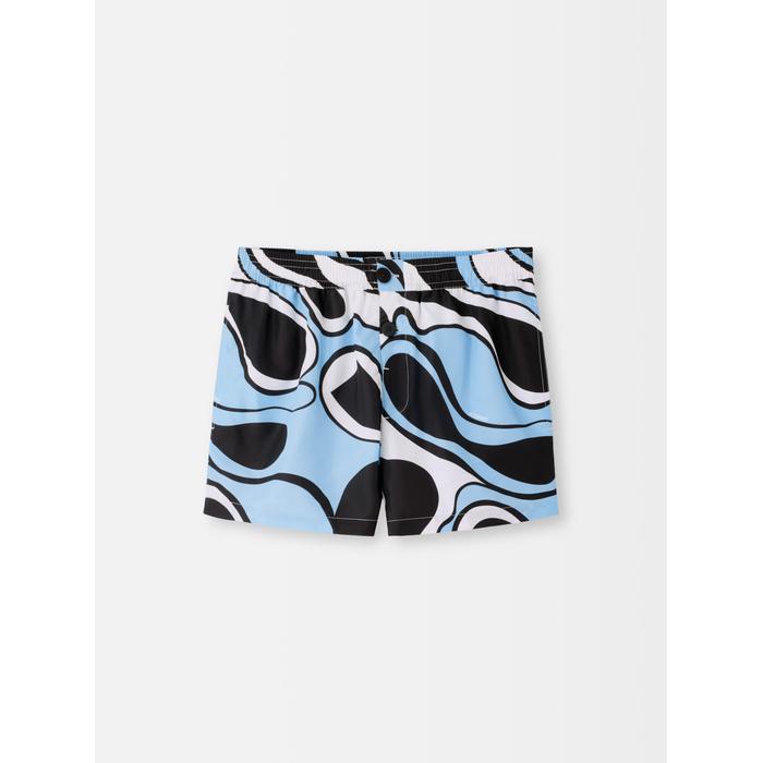Плавательные шорты с волнистым принтом Psyche цвет: Print wavy psyche logo blue/black