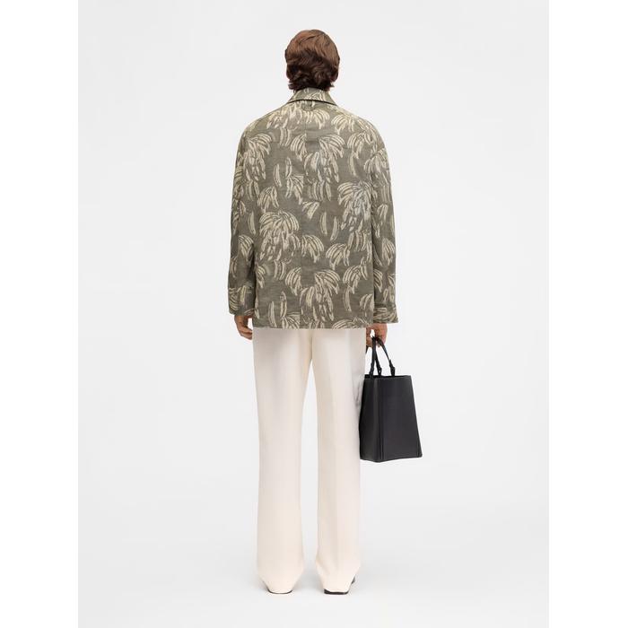 Рубашка с длинными рукавами и косыми карманами цвет: Jacquard banana logo khaki