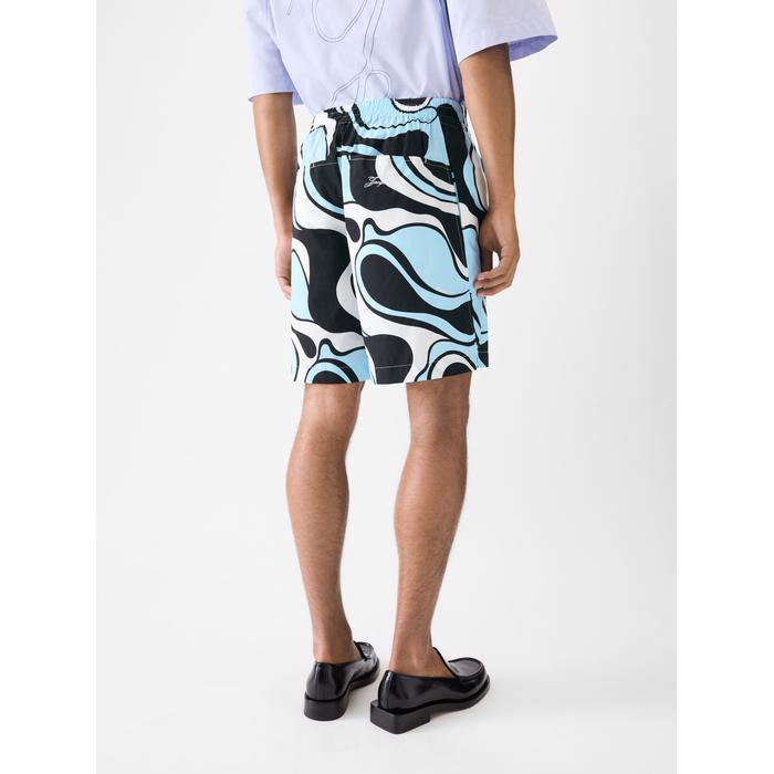 Шорты с волнистым принтом Psyche цвет: Print wavy psyche logo blue/black