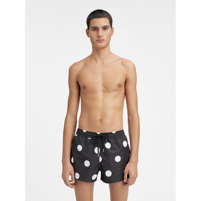 Плавательные шорты в горошек для плавания цвет: Print dots black & white