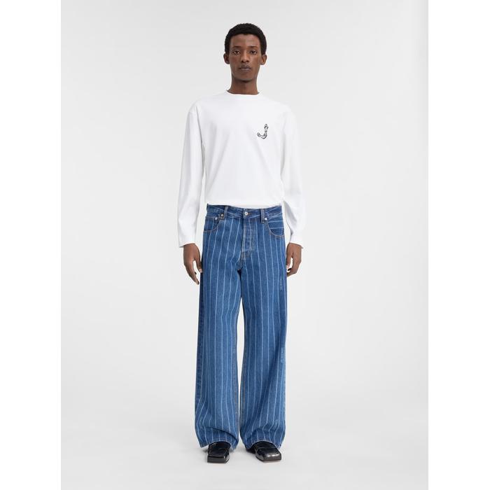Мешковатые джинсы цвет: Print blue stripes