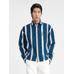 Полосатая рубашка свободного покроя цвет: Jacquard logo stripes white