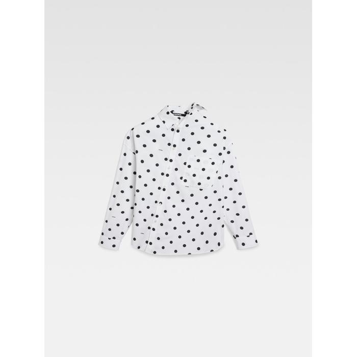 Асимметричная рубашка цвет: Jacquard dots logo black/white