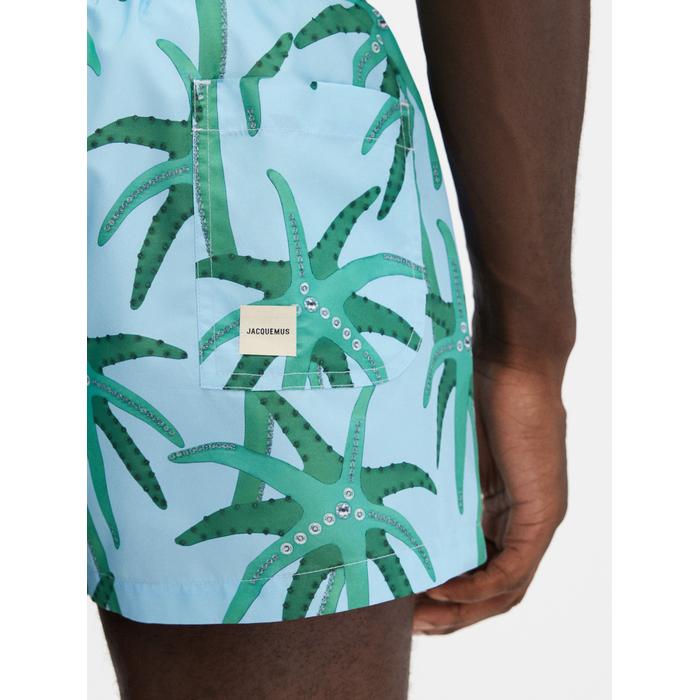 Купальник с принтом цвет: Print palmtrees star blue/green