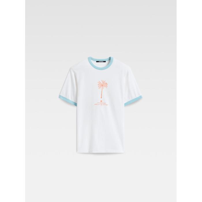 Футболка с принтом пальмы цвет: Palm tree white/blue
