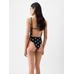 Цельный купальник с принтом в горошек цвет: Print dots round square black/white