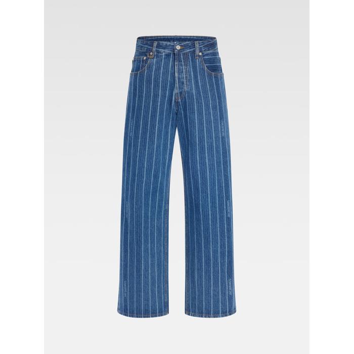 Мешковатые джинсы цвет: Print blue stripes