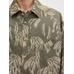 Рубашка с длинными рукавами и косыми карманами цвет: Jacquard banana logo khaki
