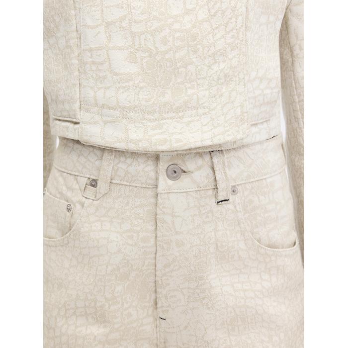 Мешковатые джинсы цвет: Croco beige