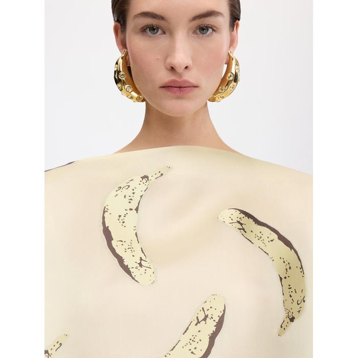 Квадратный топ с банановым принтом цвет: Jacquard bananes yellow