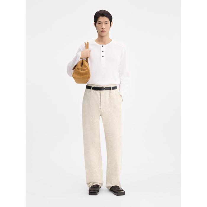 Джинсы с тиснением под крокодила цвет: Croco beige