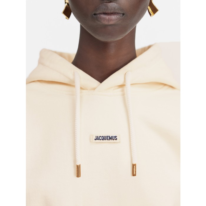 Grosgrain logo hoodie цвет: Светло-бежевый