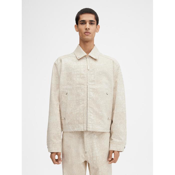 Джинсовая куртка для работы цвет: Croco beige