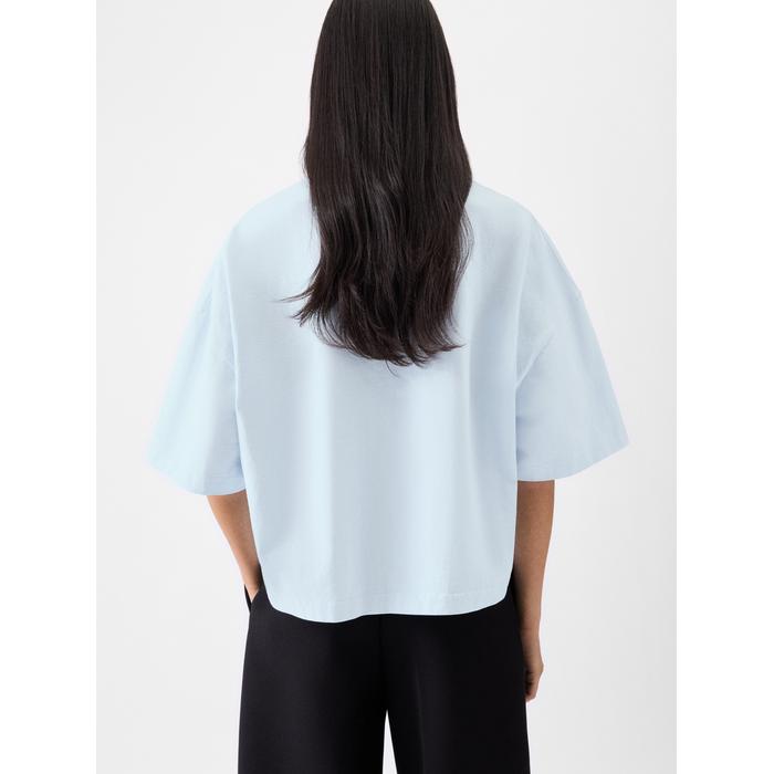 Boxy embroidered t-shirt цвет: Uni club blue