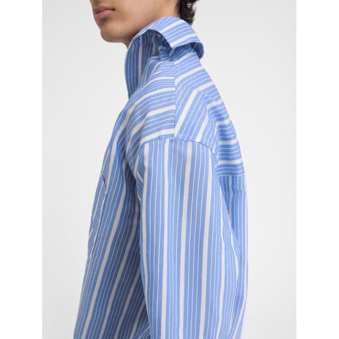 Асимметричная рубашка цвет: Jacquard blue/white