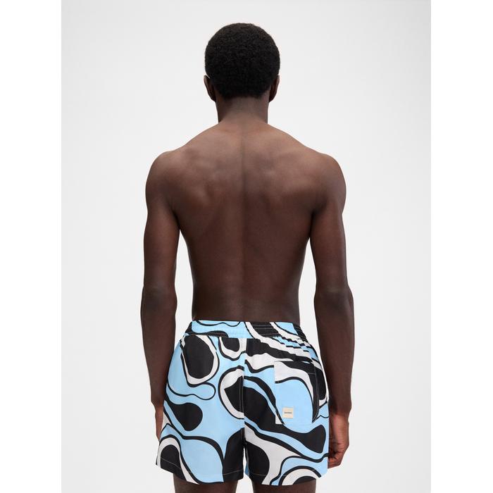 Плавательные шорты с волнистым принтом Psyche цвет: Print wavy psyche logo blue/black