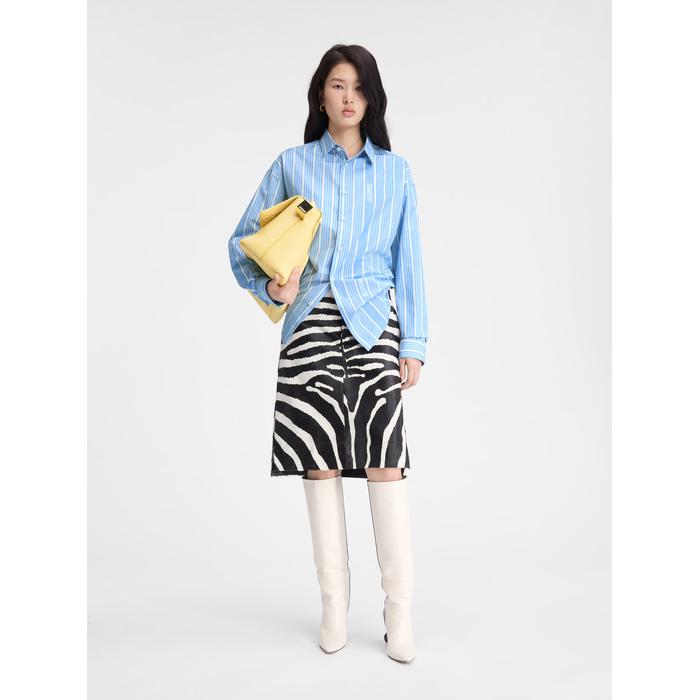 Жаккардовая рубашка в полоску цвет: Jacquard blue/white