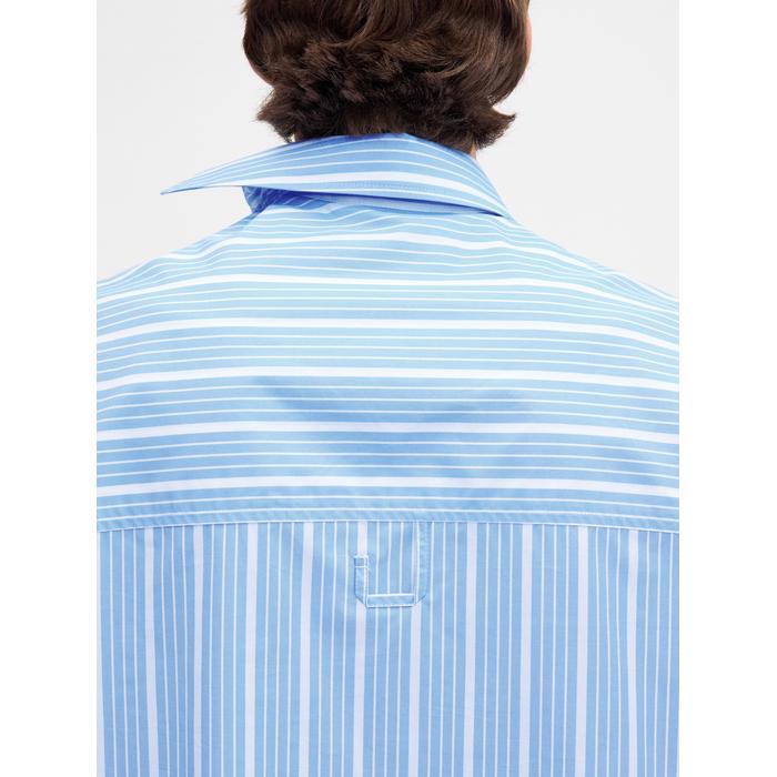 Асимметричная рубашка цвет: Jacquard blue/white