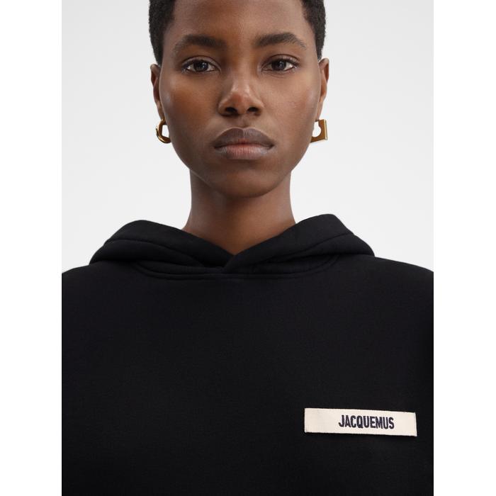 Grosgrain logo hoodie цвет: Чёрный