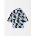 Асимметричная рубашка с художественным принтом "Зебра" цвет: Print wavy psyche logo blue/black