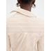 Асимметричная рубашка в полоску цвет: Jacquard business big logo stripes beige/white