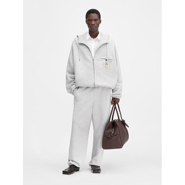 Толстовка на молнии с логотипом Jacquemus Club цвет: Athletic club grey