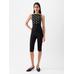 Цельный купальник с принтом в горошек цвет: Print dots round square black/white