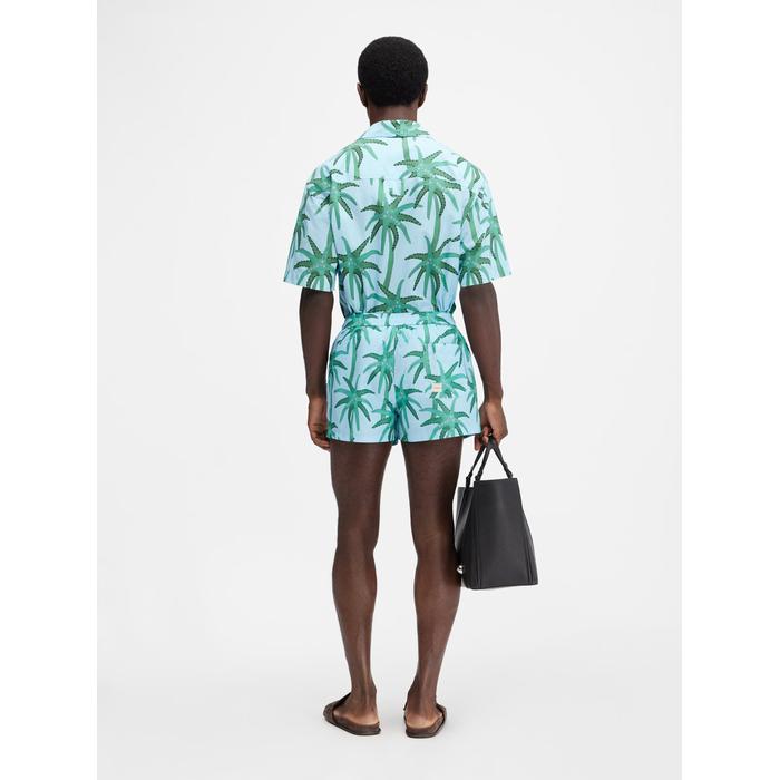 Купальник с принтом цвет: Print palmtrees star blue/green